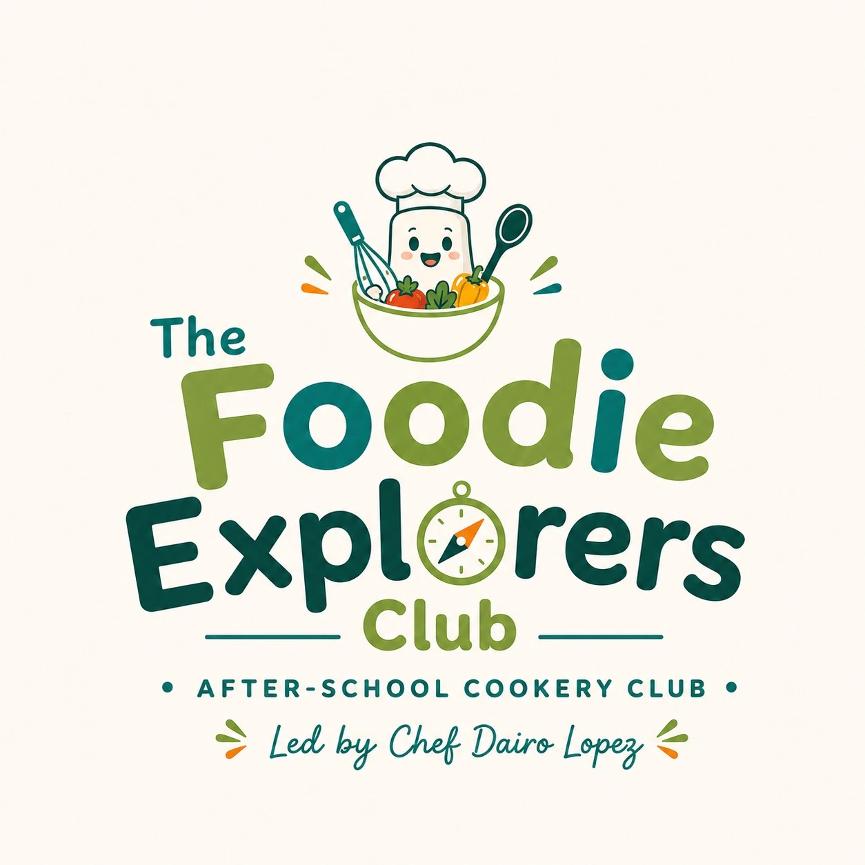 The Foodie Explorers Club logo, by Chef Dairo Lopez
