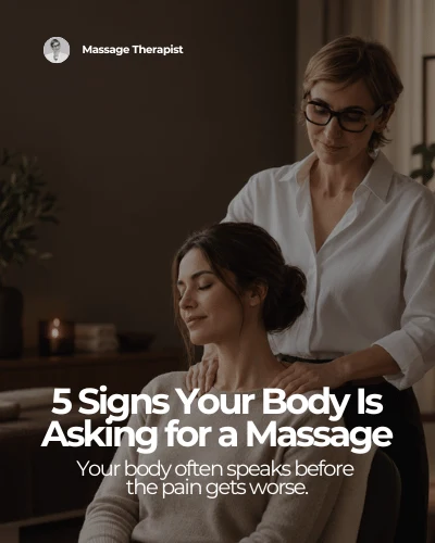Social carousel frame reading: five signs your body is asking for a massage